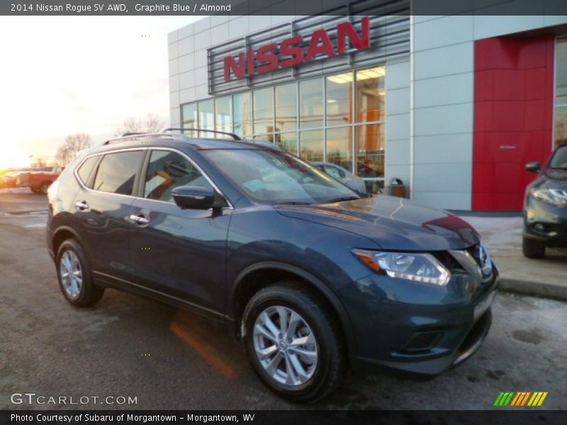 Graphite Blue / Almond 2014 Nissan Rogue SV AWD