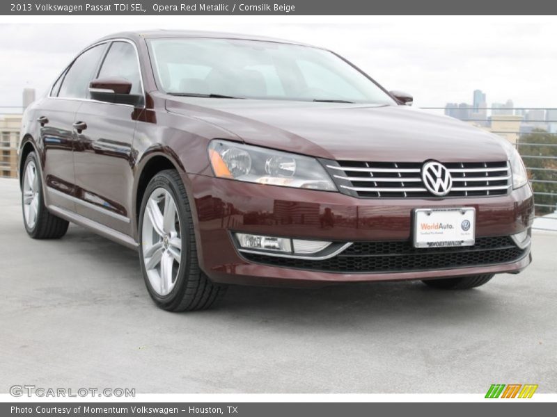 Opera Red Metallic / Cornsilk Beige 2013 Volkswagen Passat TDI SEL