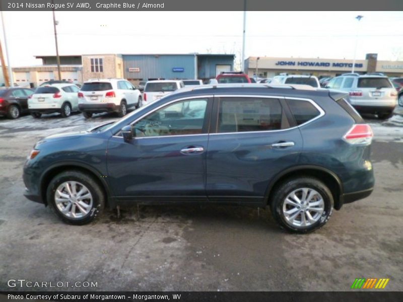 Graphite Blue / Almond 2014 Nissan Rogue SV AWD