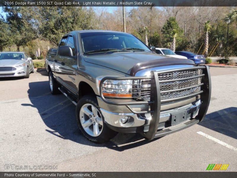 Light Khaki Metallic / Medium Slate Gray 2006 Dodge Ram 1500 SLT Quad Cab 4x4