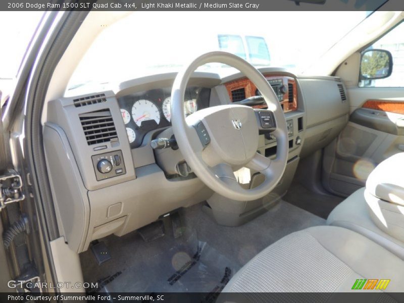 Light Khaki Metallic / Medium Slate Gray 2006 Dodge Ram 1500 SLT Quad Cab 4x4
