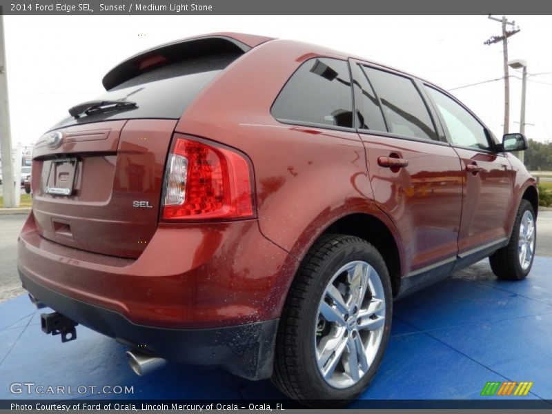 Sunset / Medium Light Stone 2014 Ford Edge SEL
