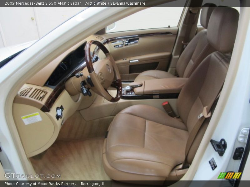Arctic White / Savanna/Cashmere 2009 Mercedes-Benz S 550 4Matic Sedan