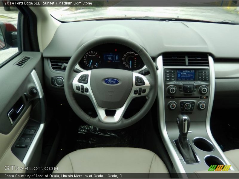 Sunset / Medium Light Stone 2014 Ford Edge SEL