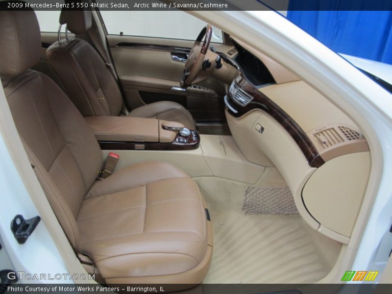 Arctic White / Savanna/Cashmere 2009 Mercedes-Benz S 550 4Matic Sedan