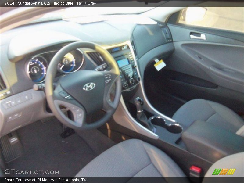 Indigo Blue Pearl / Gray 2014 Hyundai Sonata GLS