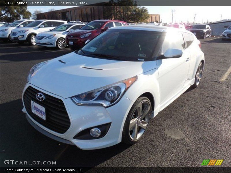 Elite White / Black 2014 Hyundai Veloster Turbo