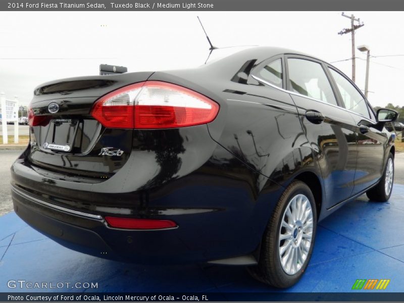 Tuxedo Black / Medium Light Stone 2014 Ford Fiesta Titanium Sedan