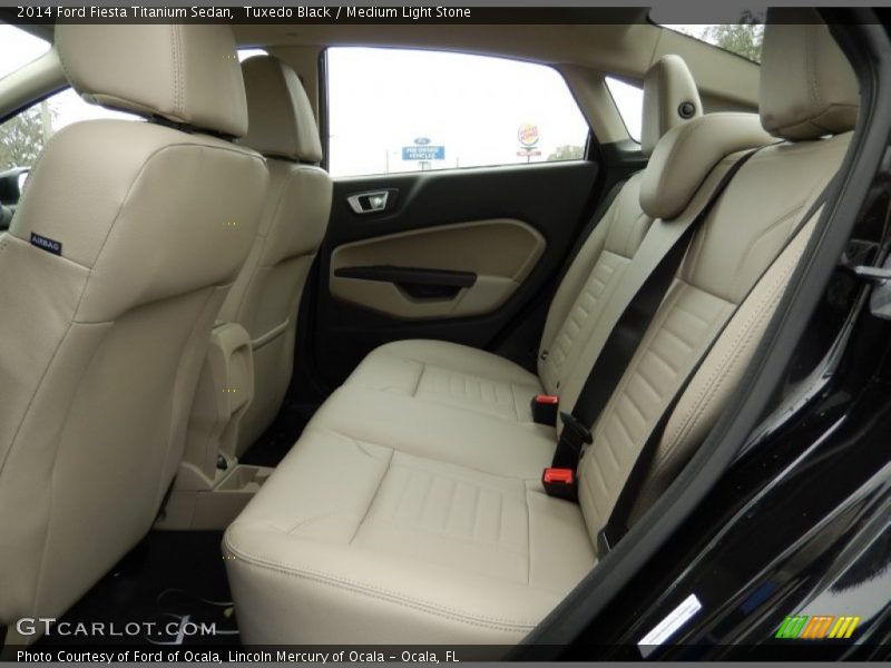 Tuxedo Black / Medium Light Stone 2014 Ford Fiesta Titanium Sedan