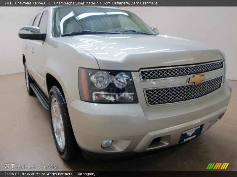 Champagne Silver Metallic / Light Cashmere/Dark Cashmere 2013 Chevrolet Tahoe LTZ