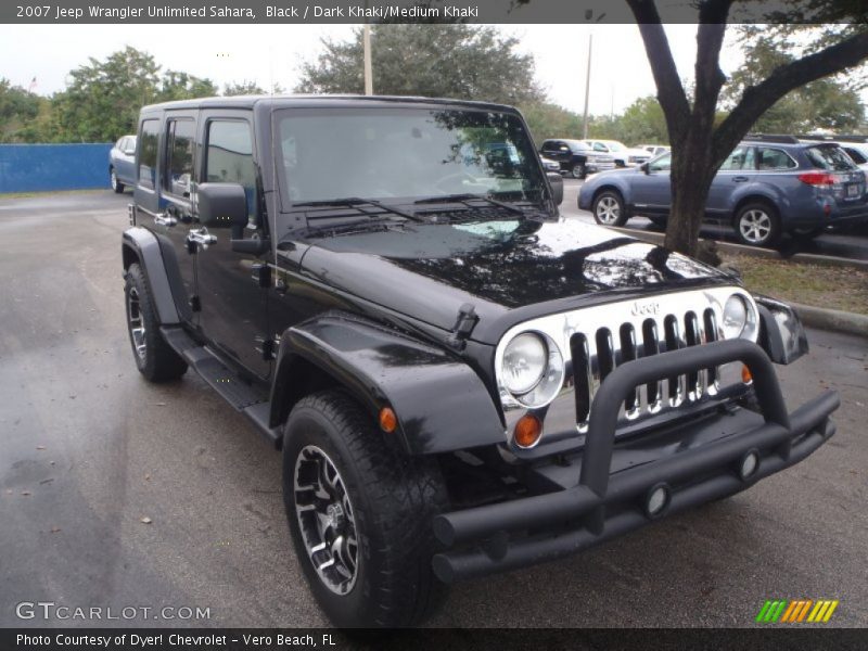 Black / Dark Khaki/Medium Khaki 2007 Jeep Wrangler Unlimited Sahara