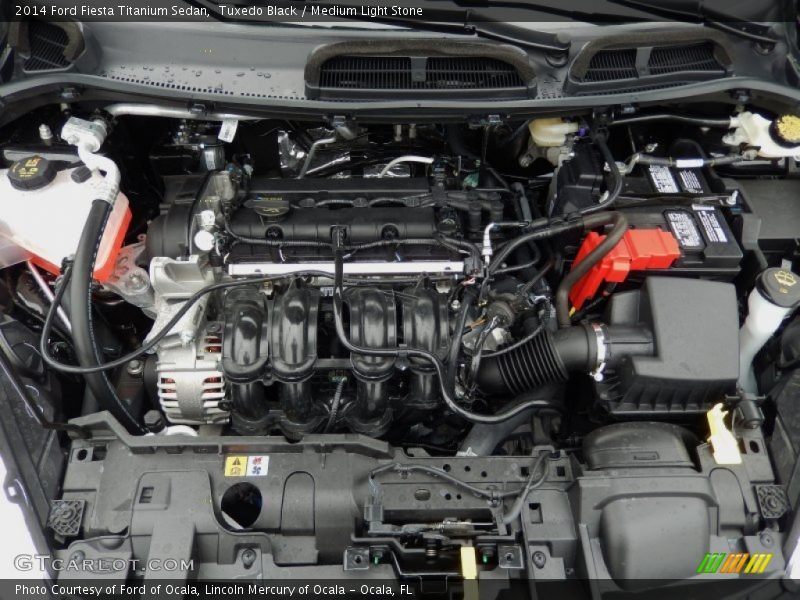 Tuxedo Black / Medium Light Stone 2014 Ford Fiesta Titanium Sedan
