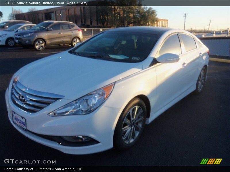 Pearl White / Gray 2014 Hyundai Sonata Limited