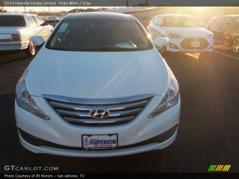 Pearl White / Gray 2014 Hyundai Sonata Limited