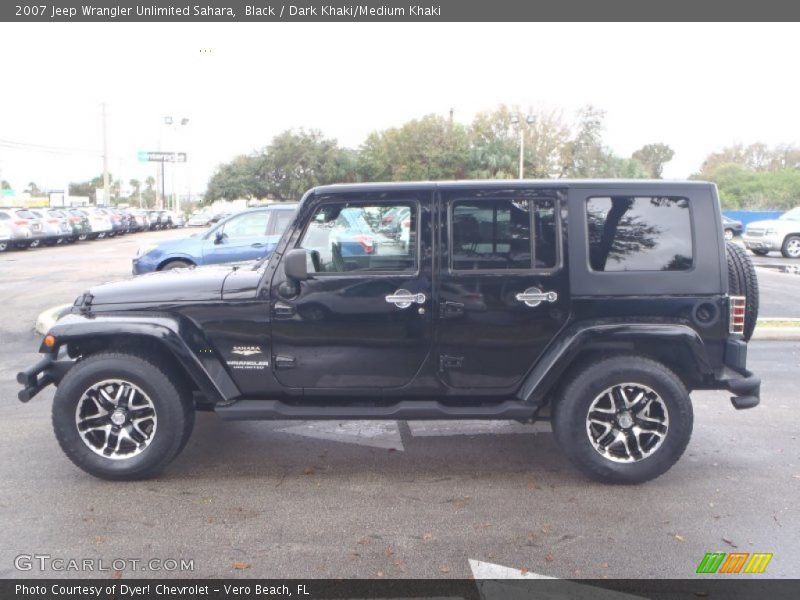 Black / Dark Khaki/Medium Khaki 2007 Jeep Wrangler Unlimited Sahara