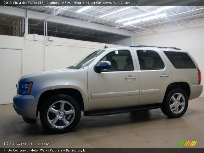 Champagne Silver Metallic / Light Cashmere/Dark Cashmere 2013 Chevrolet Tahoe LTZ