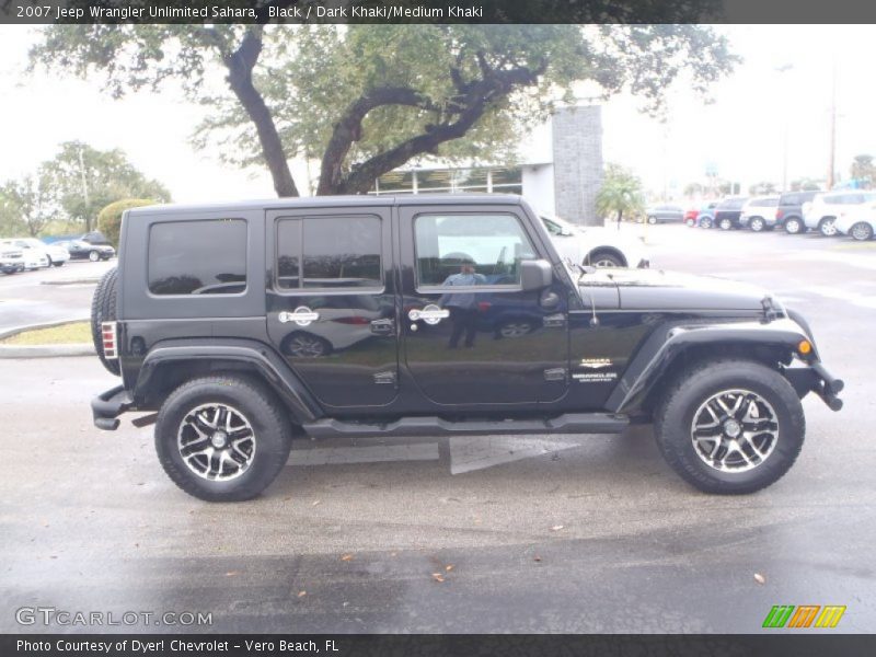 Black / Dark Khaki/Medium Khaki 2007 Jeep Wrangler Unlimited Sahara