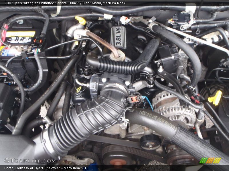 Black / Dark Khaki/Medium Khaki 2007 Jeep Wrangler Unlimited Sahara