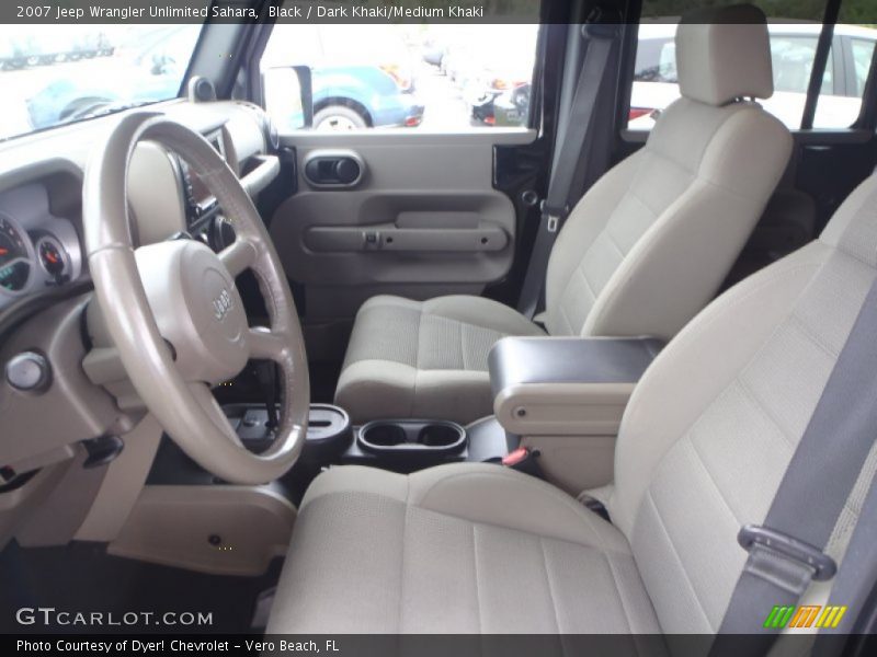 Black / Dark Khaki/Medium Khaki 2007 Jeep Wrangler Unlimited Sahara
