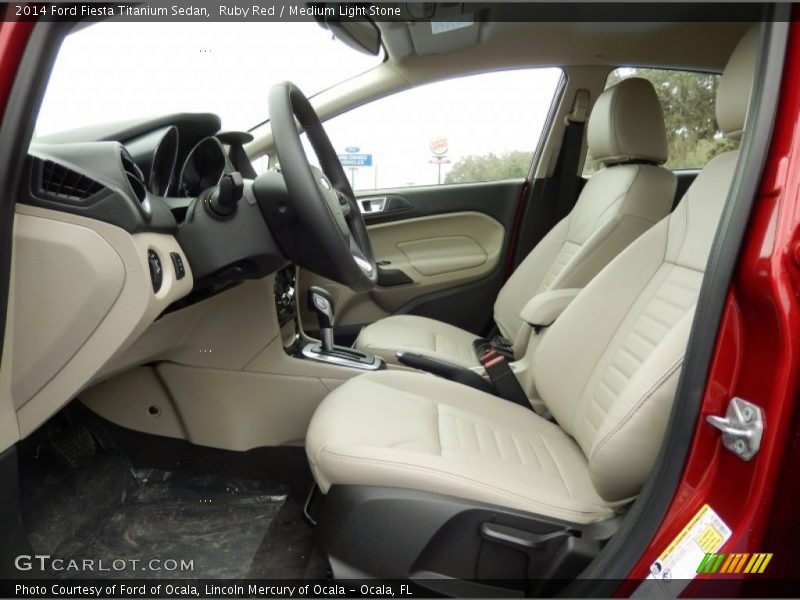 Ruby Red / Medium Light Stone 2014 Ford Fiesta Titanium Sedan