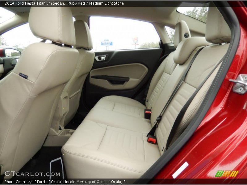 Ruby Red / Medium Light Stone 2014 Ford Fiesta Titanium Sedan