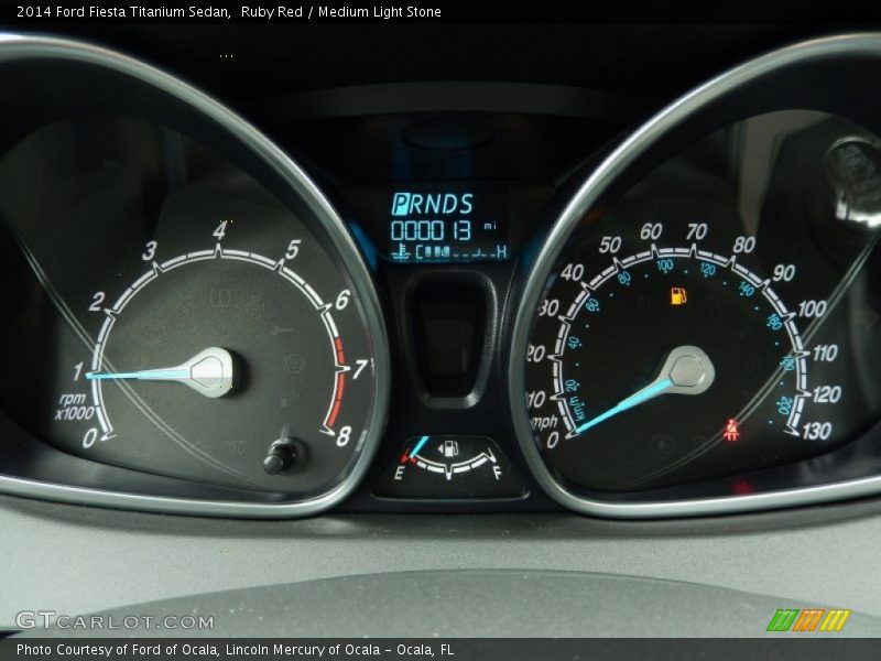 Ruby Red / Medium Light Stone 2014 Ford Fiesta Titanium Sedan