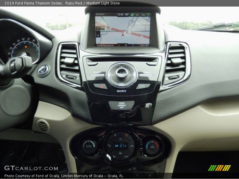 Ruby Red / Medium Light Stone 2014 Ford Fiesta Titanium Sedan