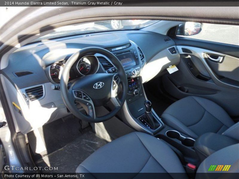 Gray Interior - 2014 Elantra Limited Sedan 