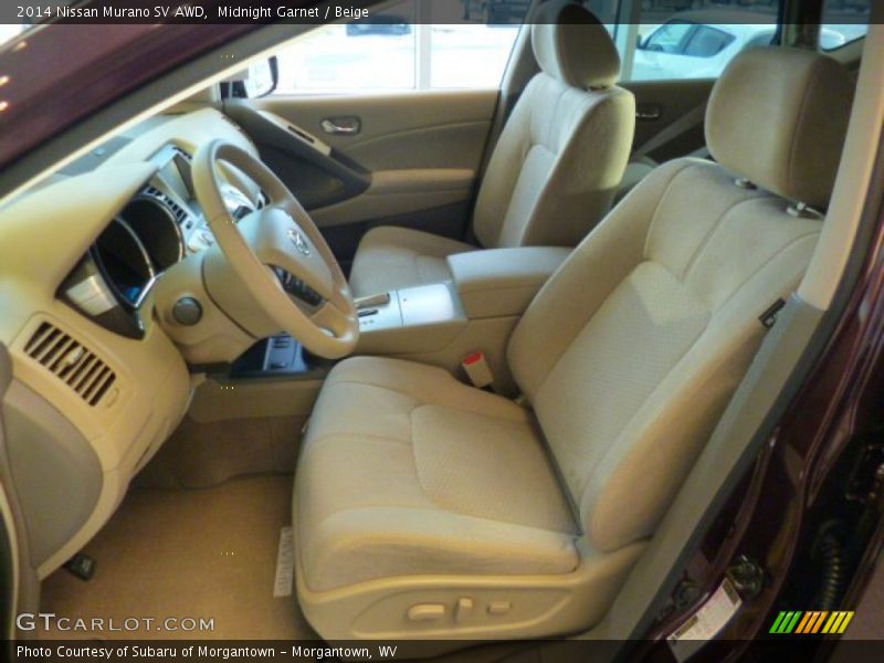 Midnight Garnet / Beige 2014 Nissan Murano SV AWD