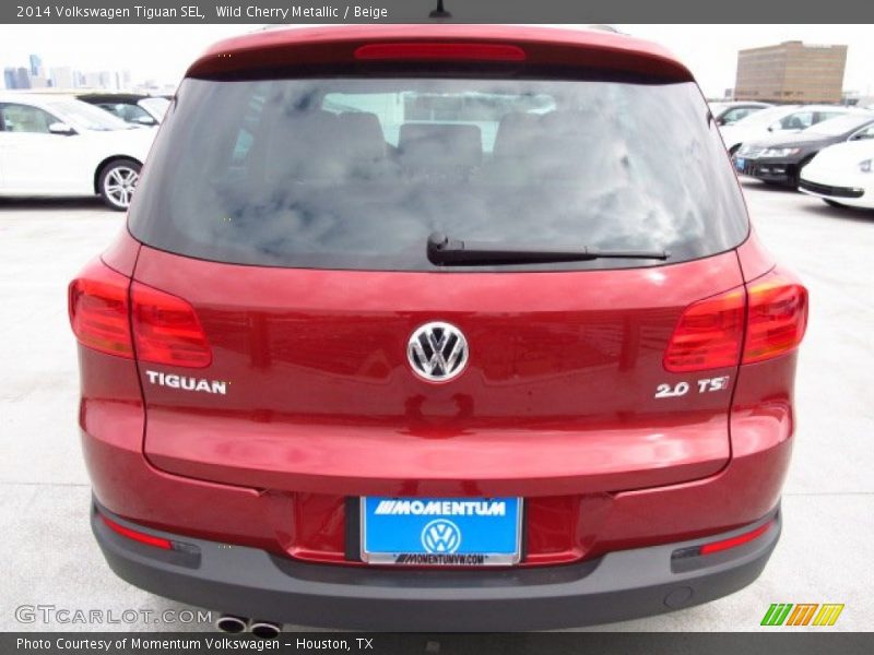 Wild Cherry Metallic / Beige 2014 Volkswagen Tiguan SEL