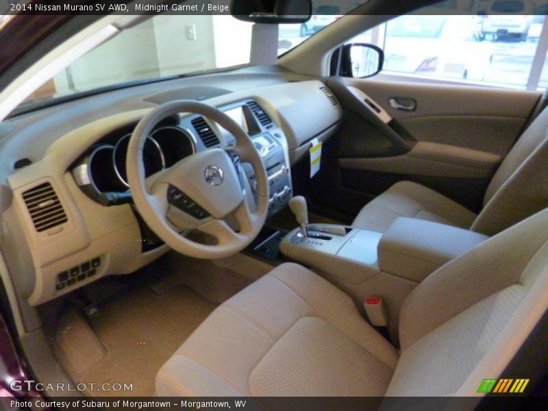 Midnight Garnet / Beige 2014 Nissan Murano SV AWD