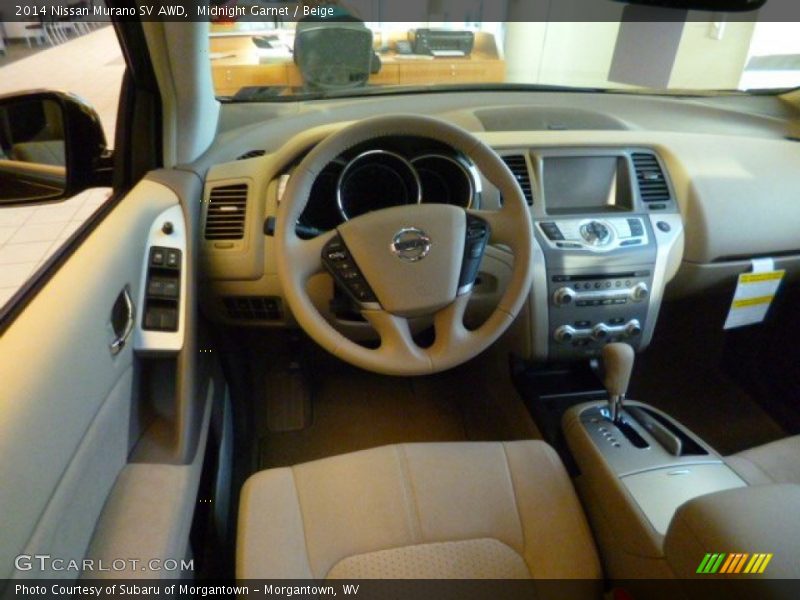 Midnight Garnet / Beige 2014 Nissan Murano SV AWD