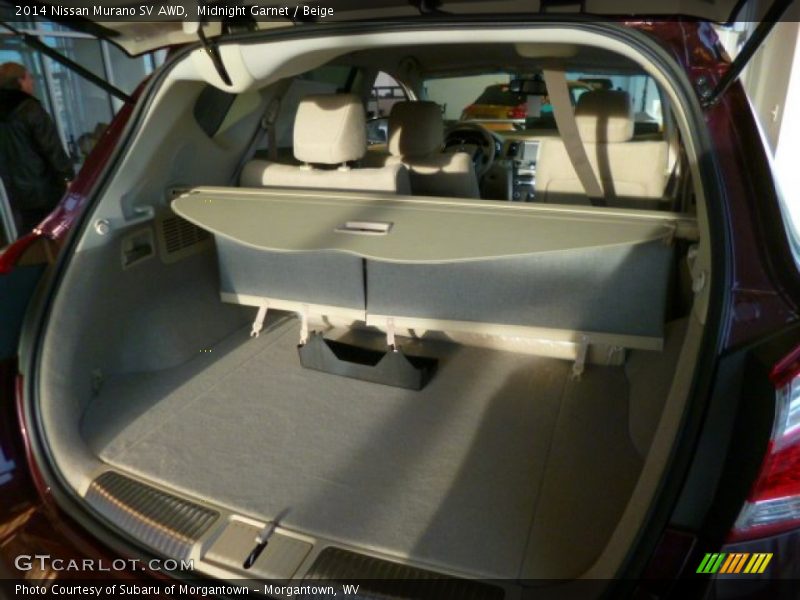 Midnight Garnet / Beige 2014 Nissan Murano SV AWD