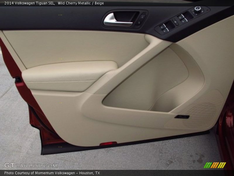 Wild Cherry Metallic / Beige 2014 Volkswagen Tiguan SEL