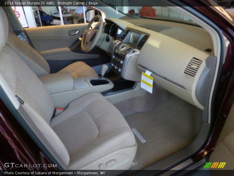 Midnight Garnet / Beige 2014 Nissan Murano SV AWD