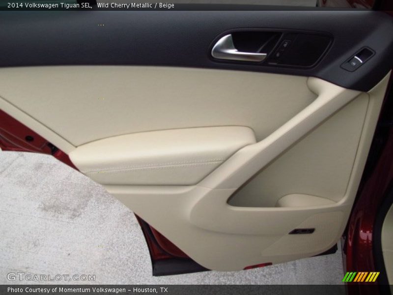 Wild Cherry Metallic / Beige 2014 Volkswagen Tiguan SEL