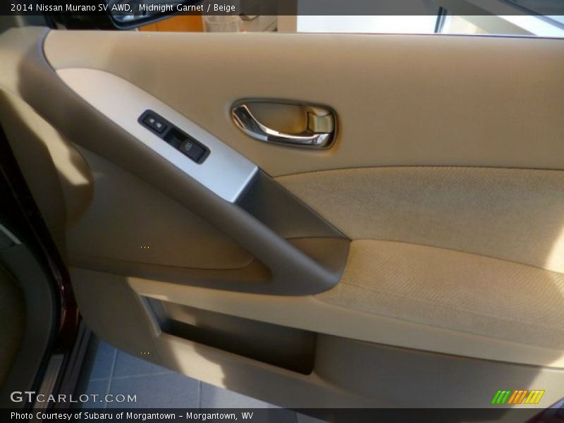 Midnight Garnet / Beige 2014 Nissan Murano SV AWD