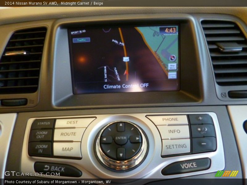 Midnight Garnet / Beige 2014 Nissan Murano SV AWD