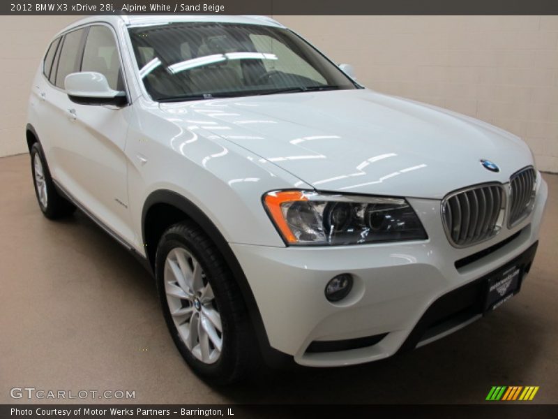 Alpine White / Sand Beige 2012 BMW X3 xDrive 28i