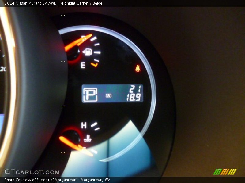 Midnight Garnet / Beige 2014 Nissan Murano SV AWD