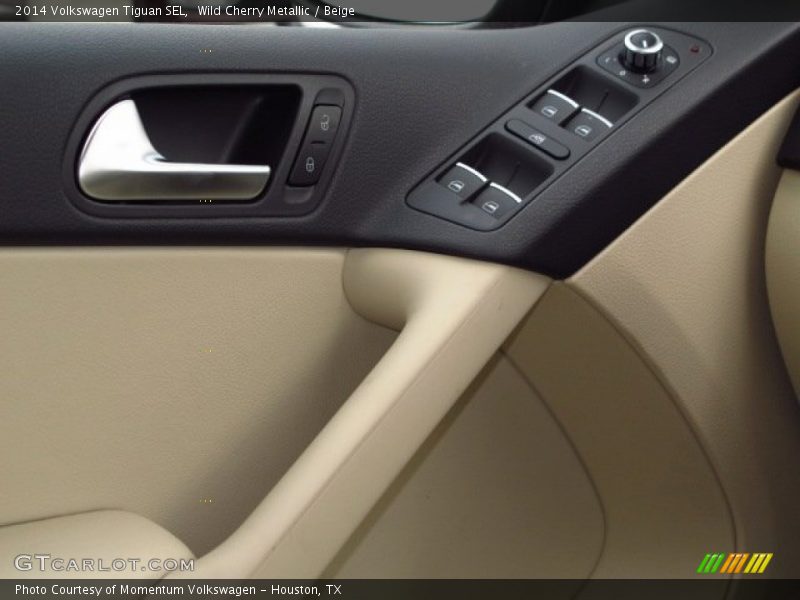 Wild Cherry Metallic / Beige 2014 Volkswagen Tiguan SEL