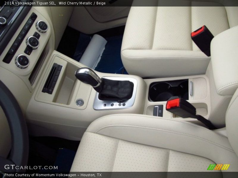 Wild Cherry Metallic / Beige 2014 Volkswagen Tiguan SEL