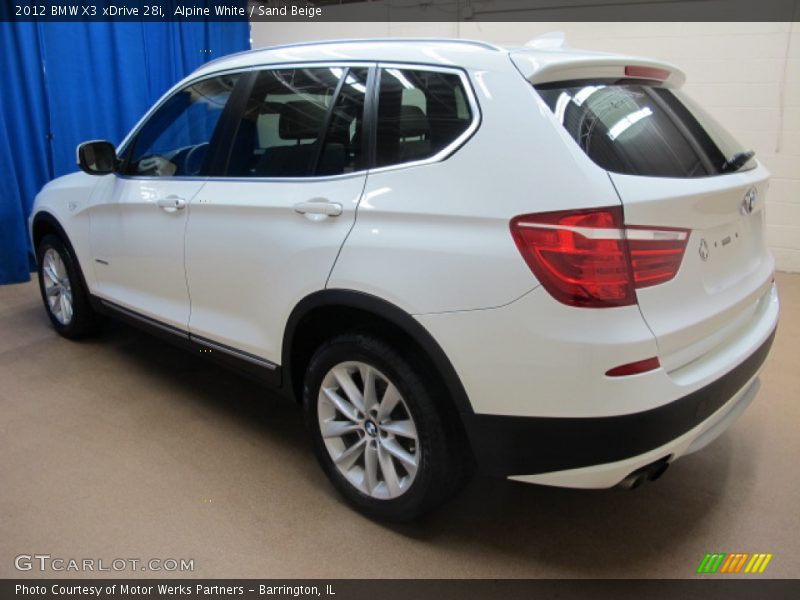 Alpine White / Sand Beige 2012 BMW X3 xDrive 28i