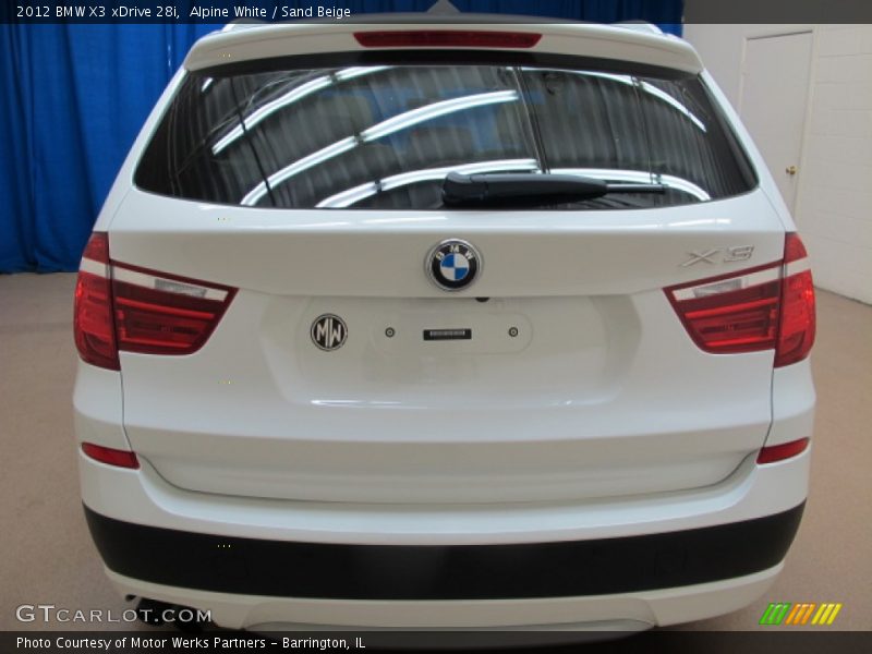 Alpine White / Sand Beige 2012 BMW X3 xDrive 28i