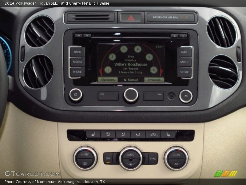 Wild Cherry Metallic / Beige 2014 Volkswagen Tiguan SEL