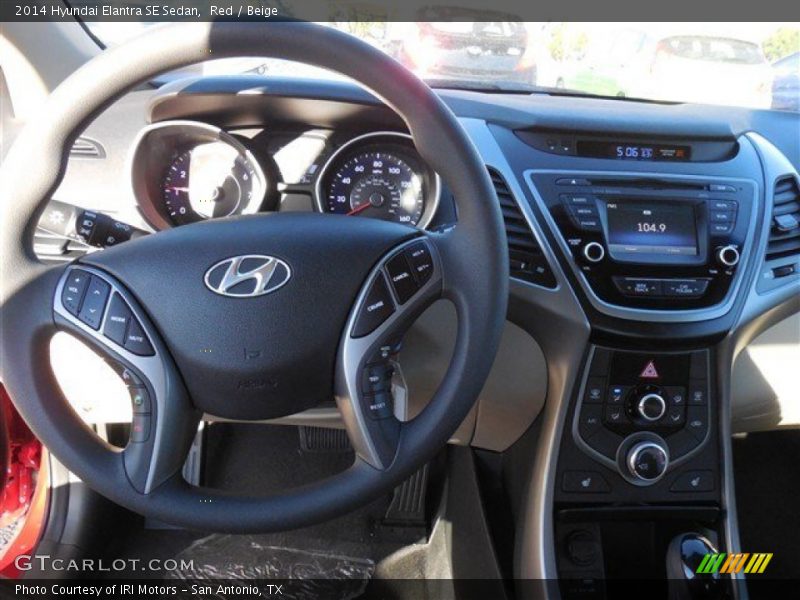 Red / Beige 2014 Hyundai Elantra SE Sedan