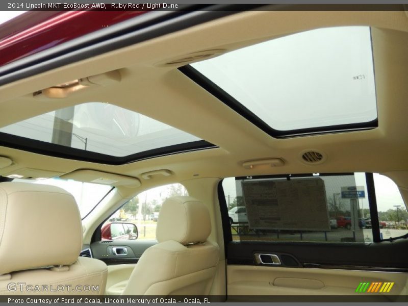 Sunroof of 2014 MKT EcoBoost AWD