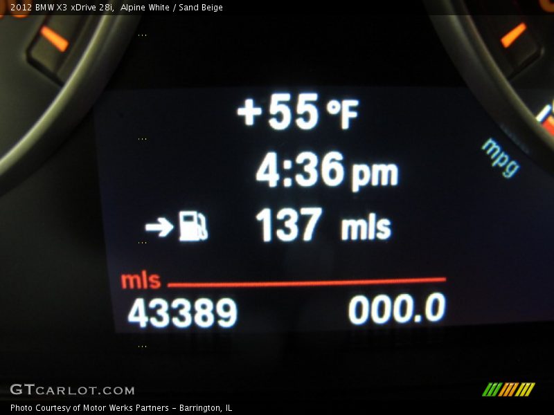 Alpine White / Sand Beige 2012 BMW X3 xDrive 28i