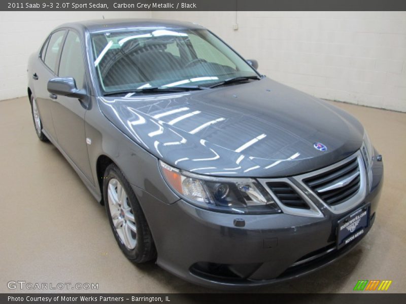 Carbon Grey Metallic / Black 2011 Saab 9-3 2.0T Sport Sedan