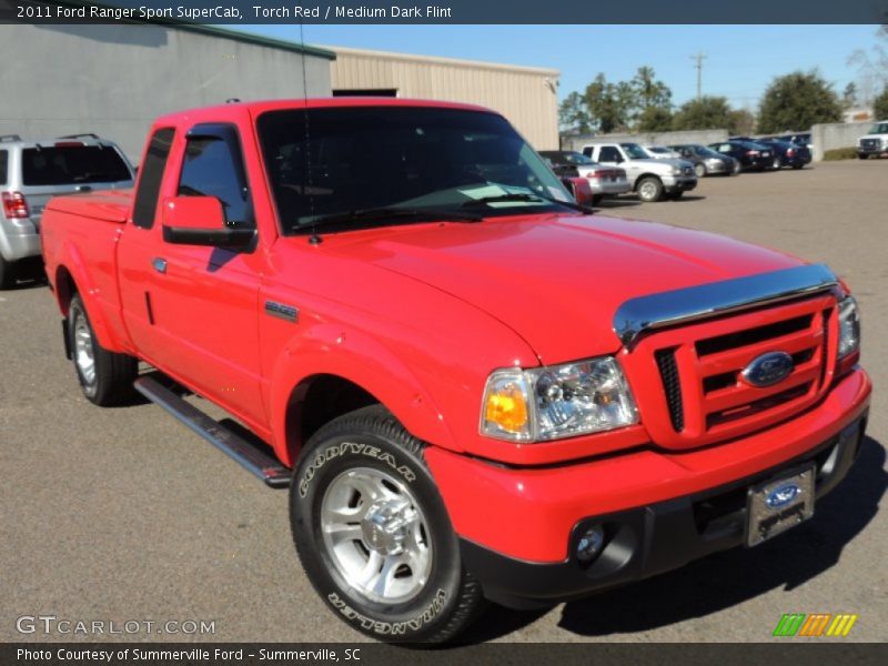 Torch Red / Medium Dark Flint 2011 Ford Ranger Sport SuperCab